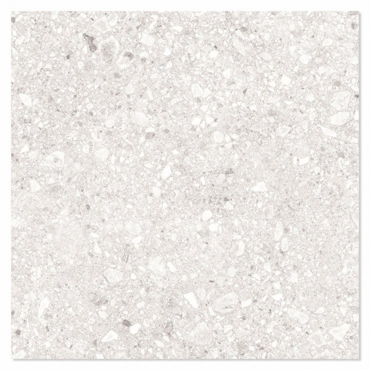 Udendørs Klinker Terrazzo Italia Hvid Mat 61x61 cm Tykkelse 20 mm-1